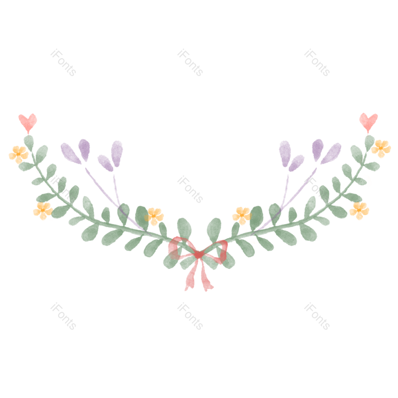 清新图片,花环元素,简约PNG,花朵边框免抠素材